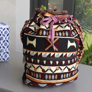 Robuste Hippie-Stofftasche, bunte mexikanische Muster-Armtasche, Kilim-Tasche, Kilim-Tasche
