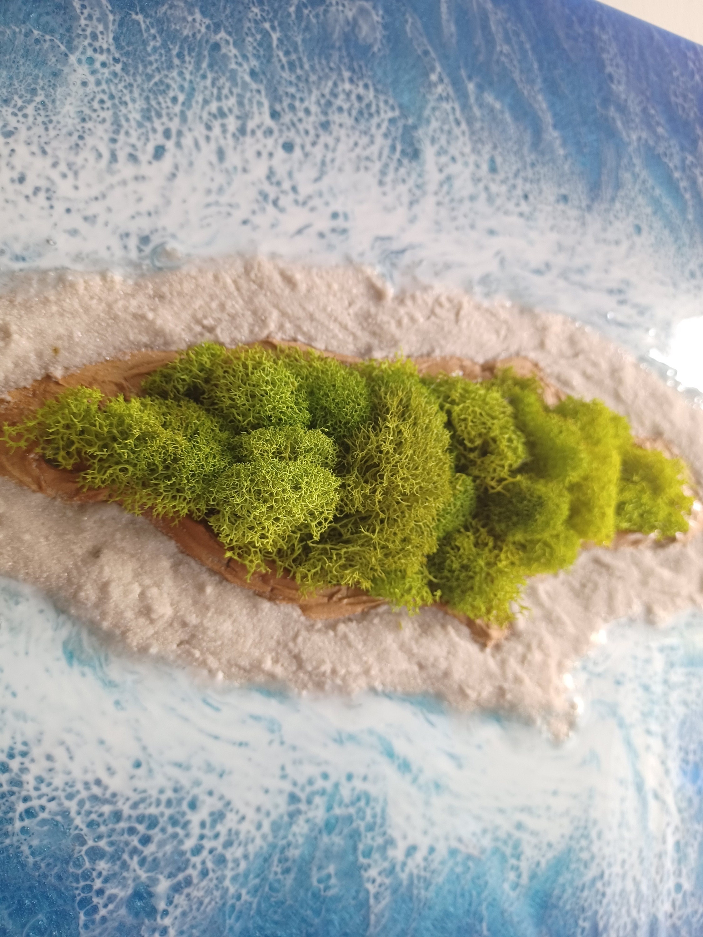 Island of Jamaica Resin Wall Art, Coastal Tropical Art, 3D Beach Art