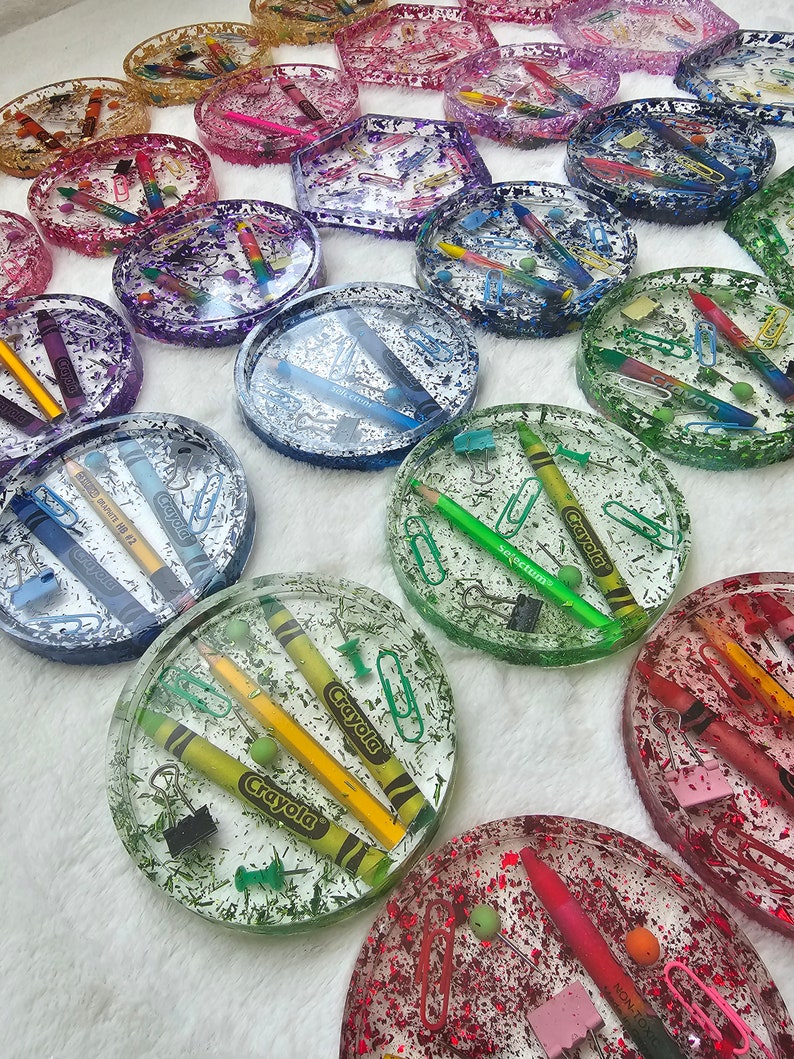 Personalized Teacher Appreciation Coasters, Resin Coasters, Educator