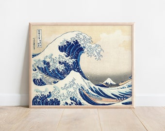 Hokusai | Japanese Wave print | Great Wave off Kanagawa | Hokusai Print, Japanese Art, Japanese decor, Japanese wall art, Katsushika Hokusai