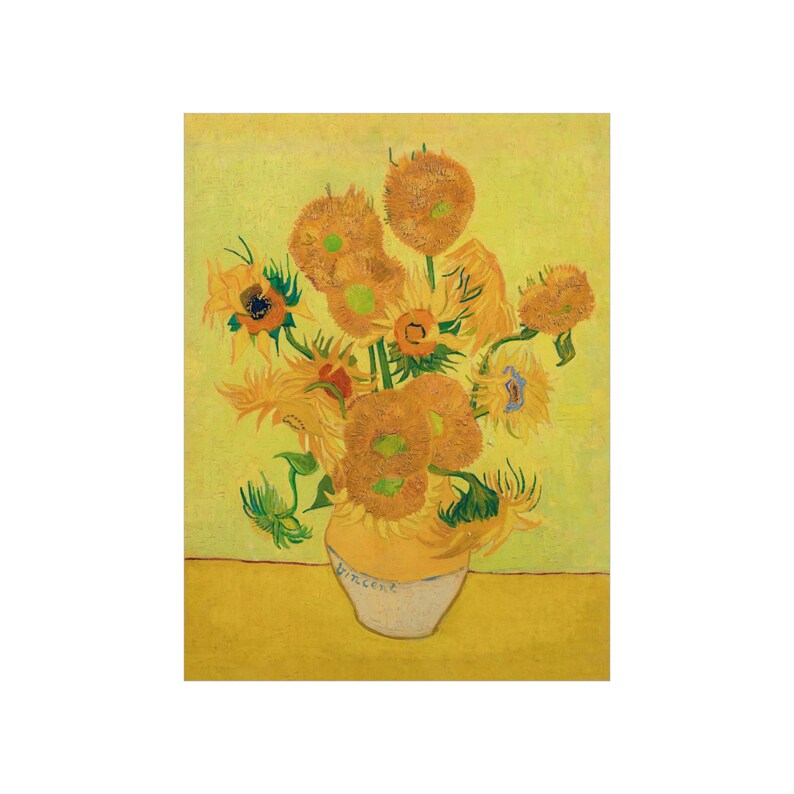 Van Gogh Print Sunflowers Poster by Van Gogh Museum Exhibition Poster Van Gogh Painting Vincent