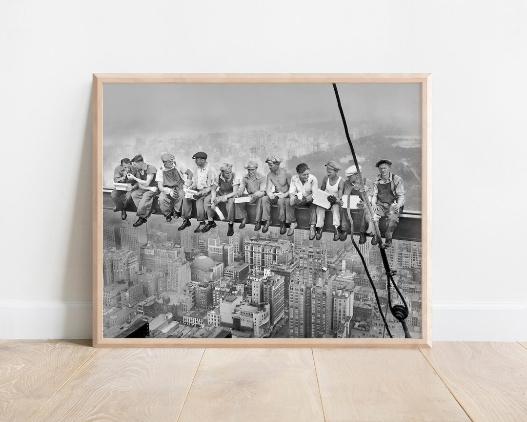 Lunch Atop A Skyscraper Poster Famous Photo Print, Lunch on A Beam, New ...