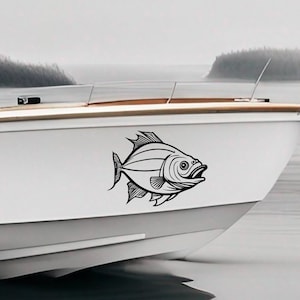 Fischerei Yacht Decal Fischer mit Fisch Vinyl Aufkleber Boot Dekor für Angler Ozean Enthusiasten Boot Decal Grafiken Aufkleber Geschenk