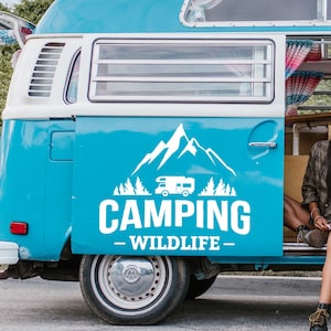Camping WildLife Caravan Sticker, Caravan Vinly Decal, Camping Decal, Camper Decal, Big Sticker, Caravan Gift, Motorhome, Holiday Decal