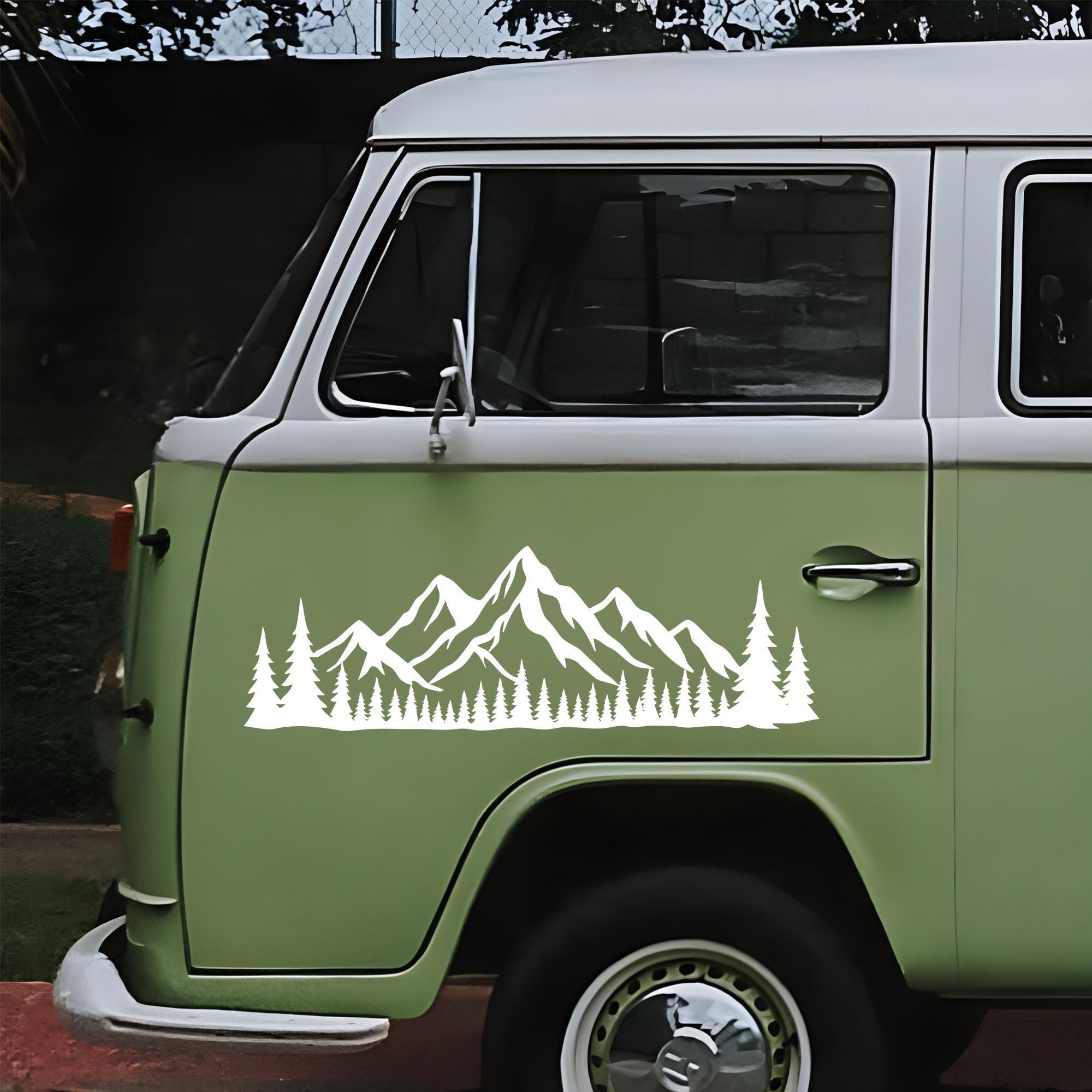 Adventure Mountain Forest Vinyl Decal for RV Camper Van Trailer Car ...