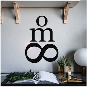 Yoga Om Vinyl Decal, Yoga Sticker - Vinyl Wall Decal, Yoga Studios Decor, Home Decor, Yoga Wall Sticker, Meditation,Large Sticker,Yoga Decal