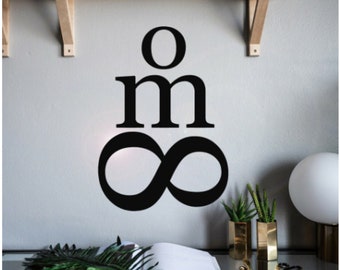 Yoga Om Vinyl Decal, Yoga Sticker - Vinyl Wall Decal, Yoga Studios Decor, Home Decor, Yoga Wall Sticker, Meditation,Large Sticker,Yoga Decal