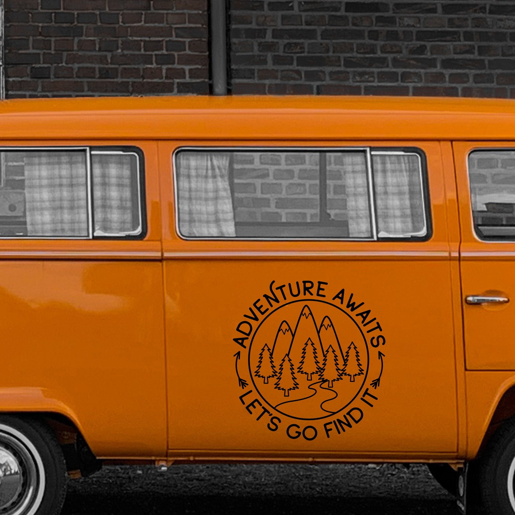 Adventure Awaits Let's Go Find It Vinyl Decal for Camper Van Car RV ...