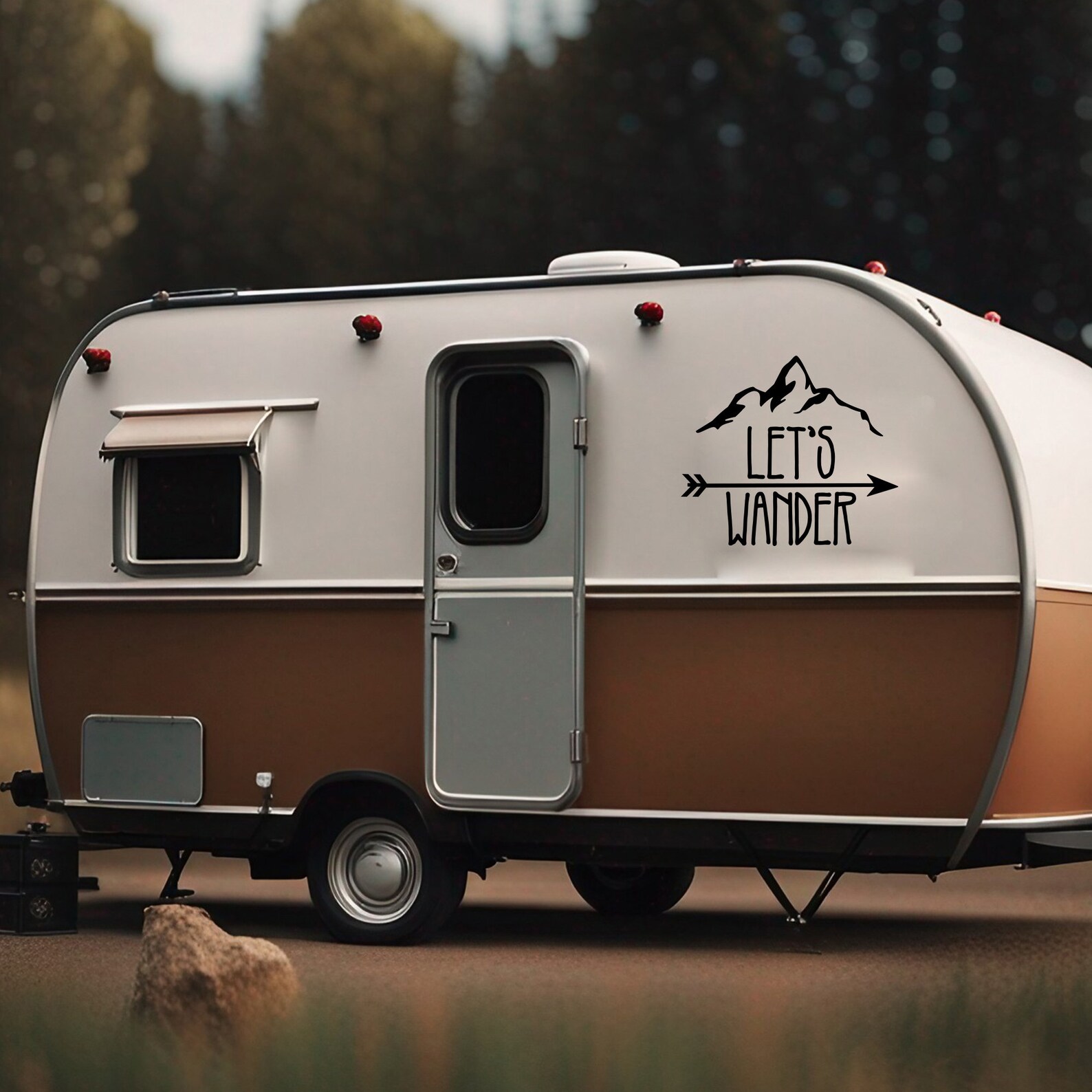 Let’s Wander Camper Decal for RV Van Travel Trailer Vinyl Sticker ...