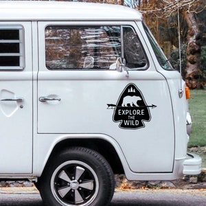 Explore the Wild Camper Decal for Caravan RV Trailer Vinyl Sticker Bear ...