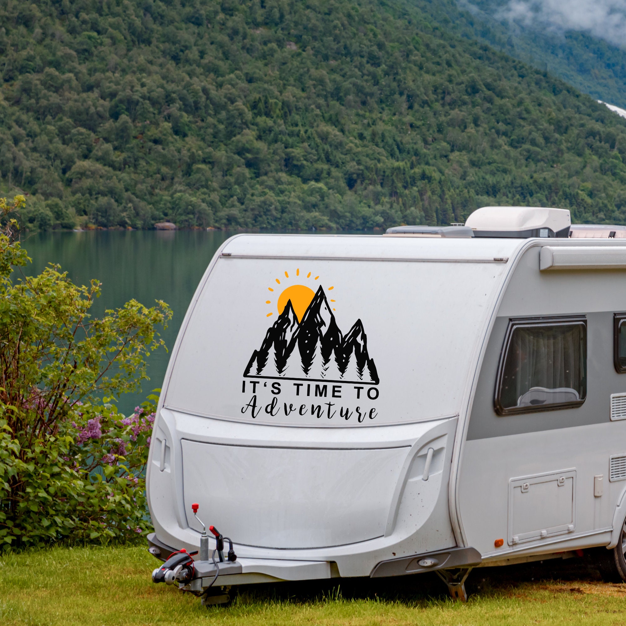 Into the Adventure Camper Decal for RV Van Travel Trailer Vinyl Sticker ...