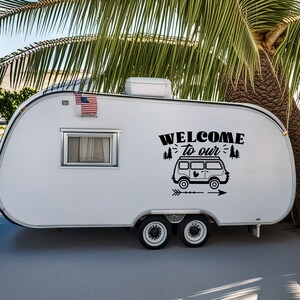 Welcome To Our Caravan Sticker, Caravan Vinly Decal, Camping Decal, Camper Decal, Big Sticker, Caravan Gift, Motorhome