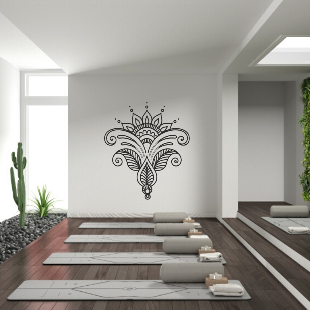 Mandala En Demi Vinyle Sticker Mandala Art Décalque Amovible Yoga Décor Master Chambre Stickers