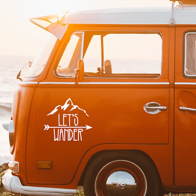 Let’s Wander Camper Decal for RV Van Travel Trailer Vinyl Sticker ...