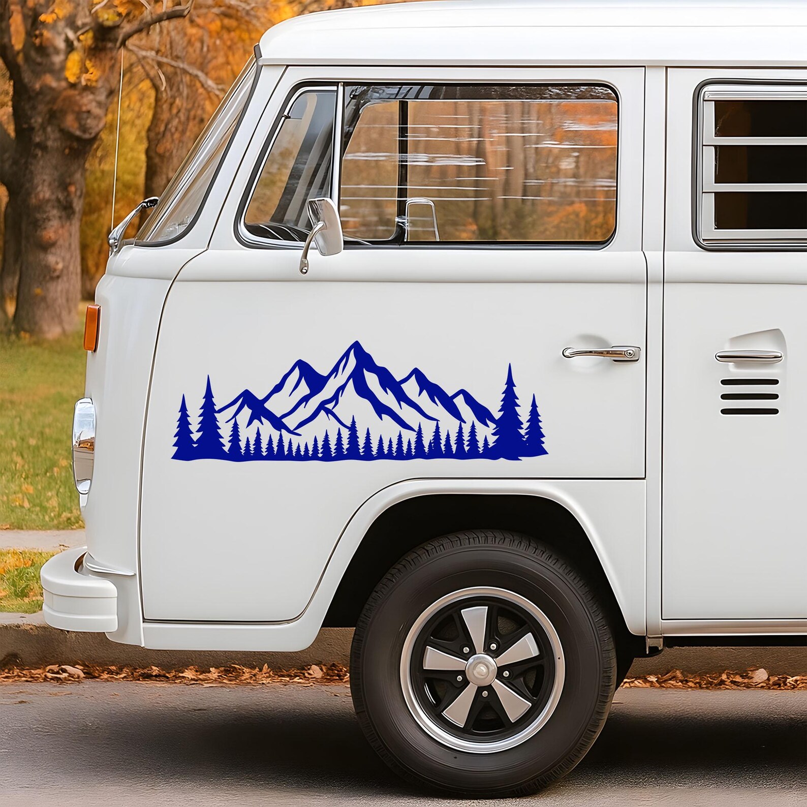 Adventure Mountain Forest Vinyl Decal for RV Camper Van Trailer Car ...