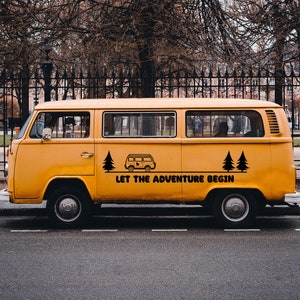 Let The Adventure Begin Caravan Sticker, Caravan Vinly Decal, Camping Decal, Camper Decal, Big Sticker, Caravan Gift, Motorhome