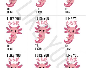 Printable Axolotl Valentine #39 s Day Cards Valentine #39 s Day Cards for Kids Printable Axolotl Valentine #39 s Day Cards Valentine #39 s Day Cards for Kids