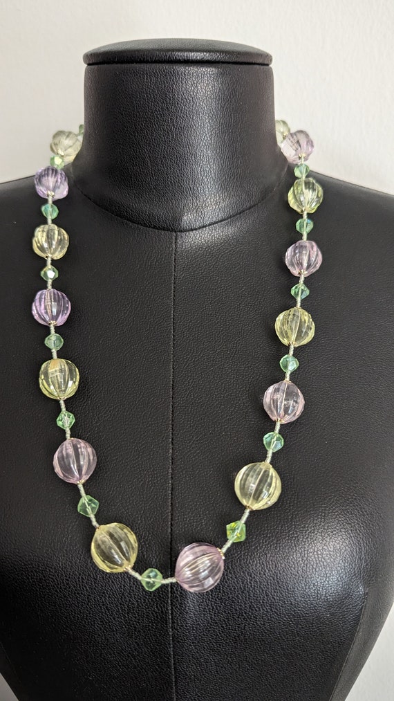 Vintage Glass Beaded Long Necklace