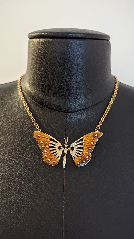 Vintage Butterfly Articulated Choker Necklace