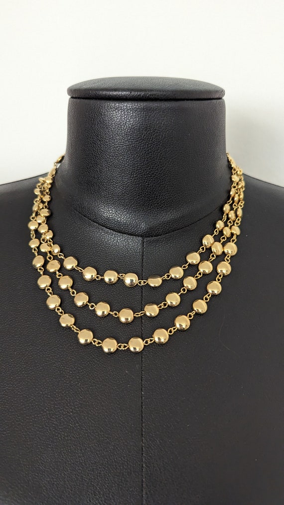 Vintage Gold Multi Strand Necklace