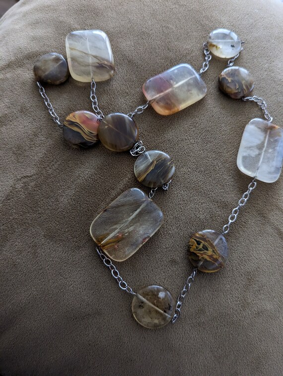 70s Western Cowgirl Stone Necklace - image 9