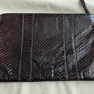 Vintage Brown Snakeskin Clutch purse
