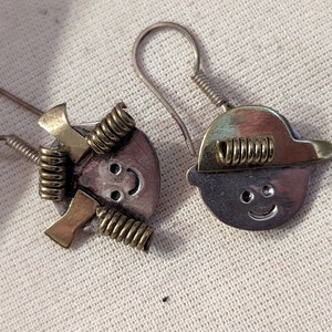 80s Boy and Girl Dangle Earrings