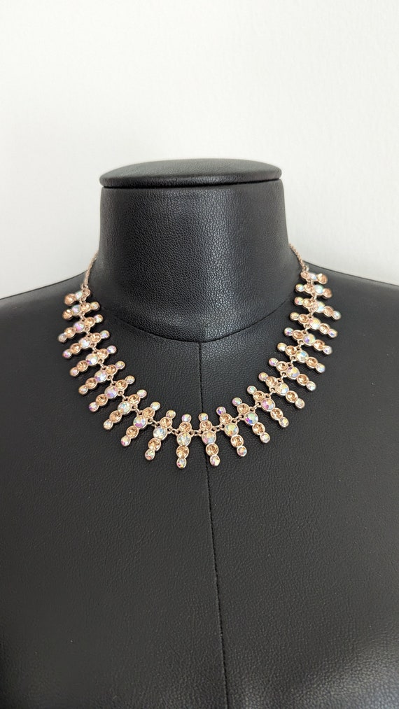 Vintage Monet Rhinestone Collar Necklace