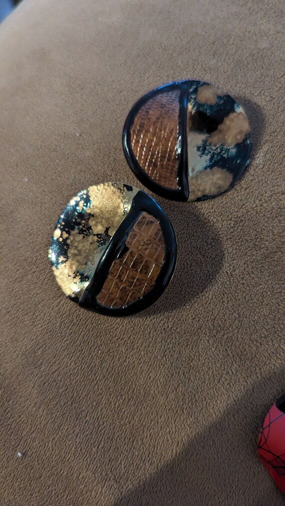 80s Round Statement Earrings - image 6