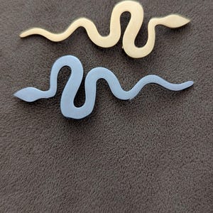 Vintage Snake Pin Gold and  Silver Deadstock Lapel Pin Serpent