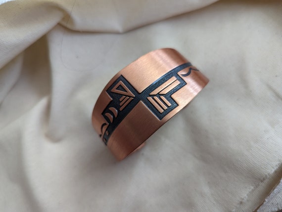 Vintage Western Copper Cuff Bracelet All Gender - image 1