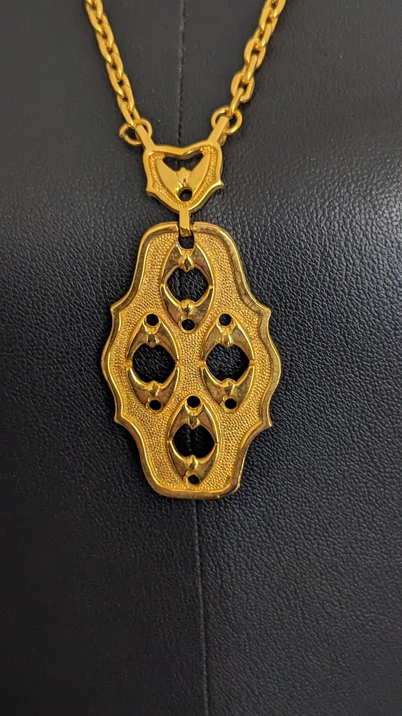 Vintage Kramer Gold Decorative Pendant 1960s