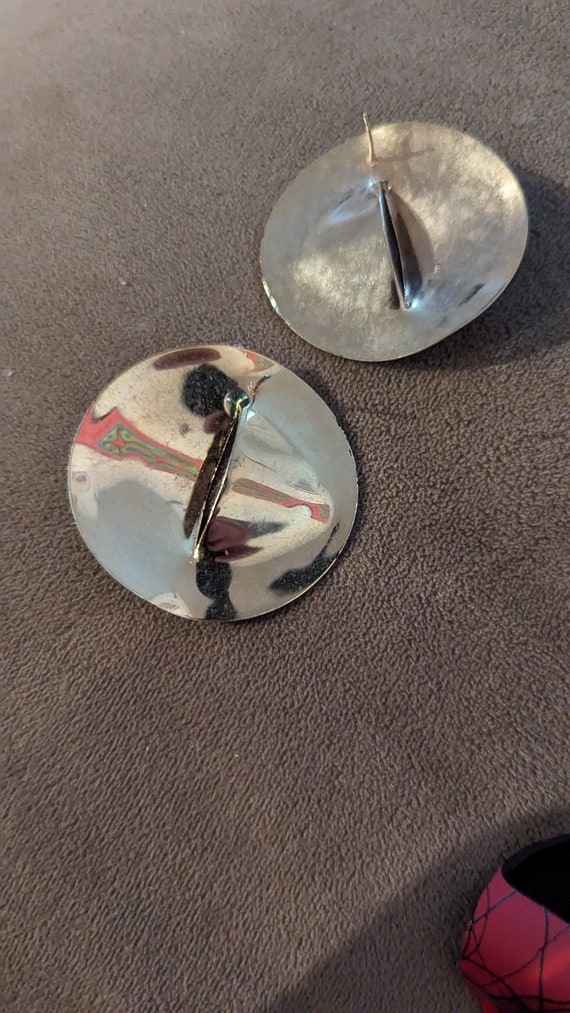 80s Round Statement Earrings - image 7