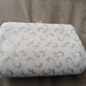Boda de bolso de mano con cuentas de los años 60