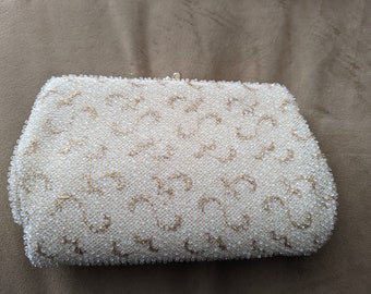 60s Beaded Clutch Purse Wedding