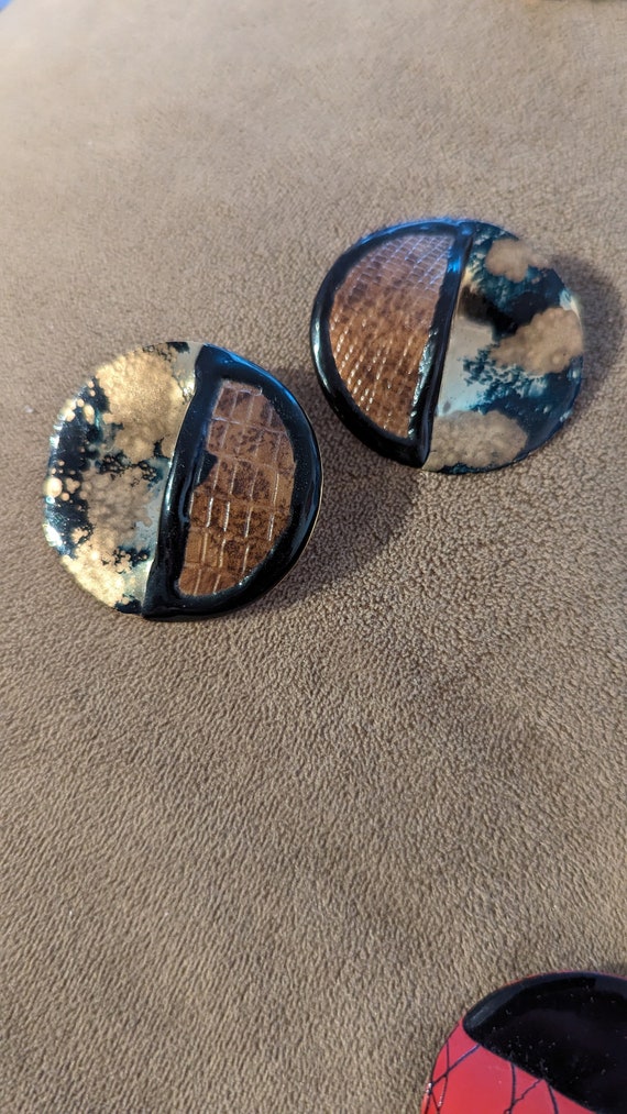 80s Round Statement Earrings - image 4