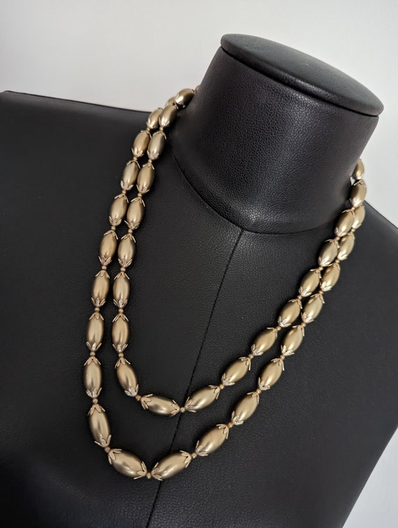 60s Golden Double Strand Necklace