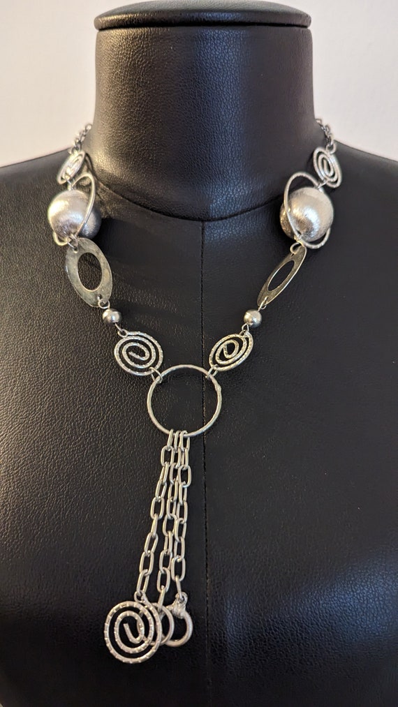 Vintage Silver Boho Hippie Necklace