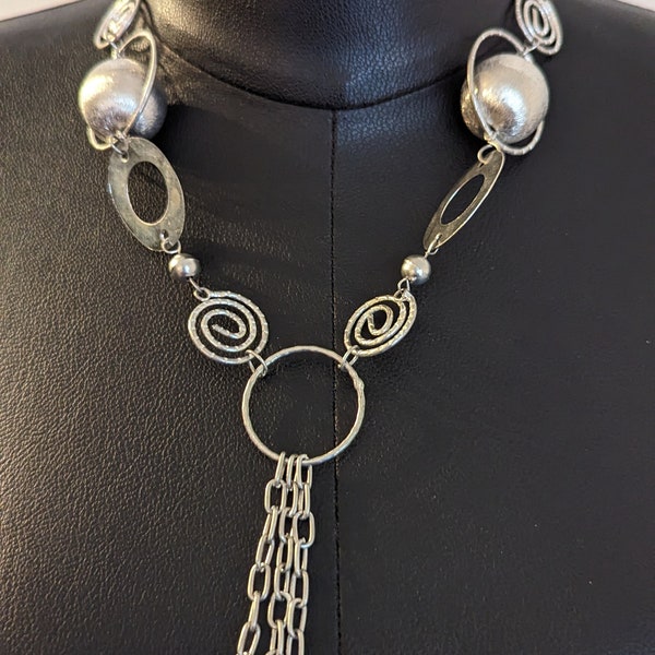 Vintage Silver Boho Hippie Necklace