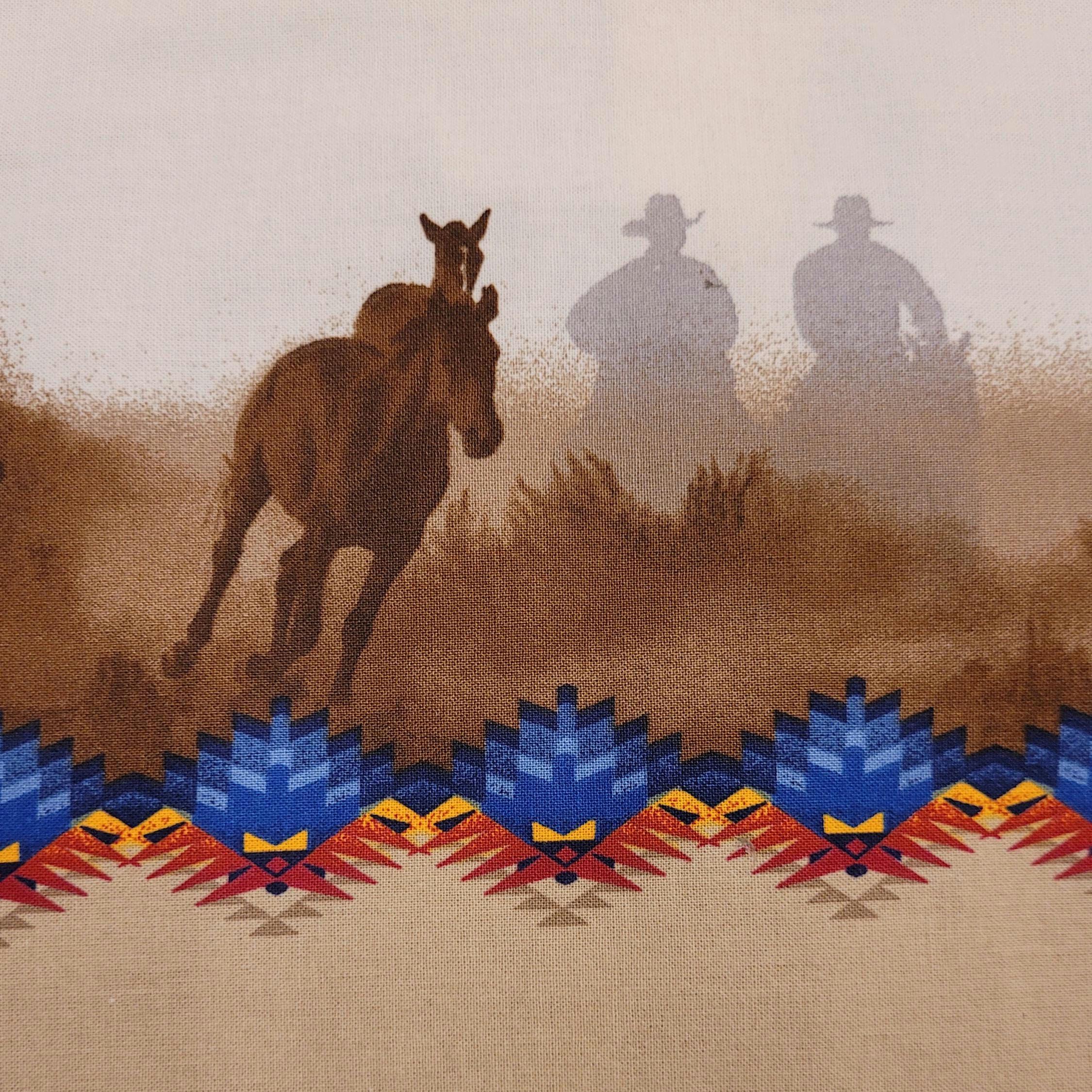 Chemise Western Vintage Wrangler Années 80 – Motif Chevaux, Boutonnée, Taille L Femme