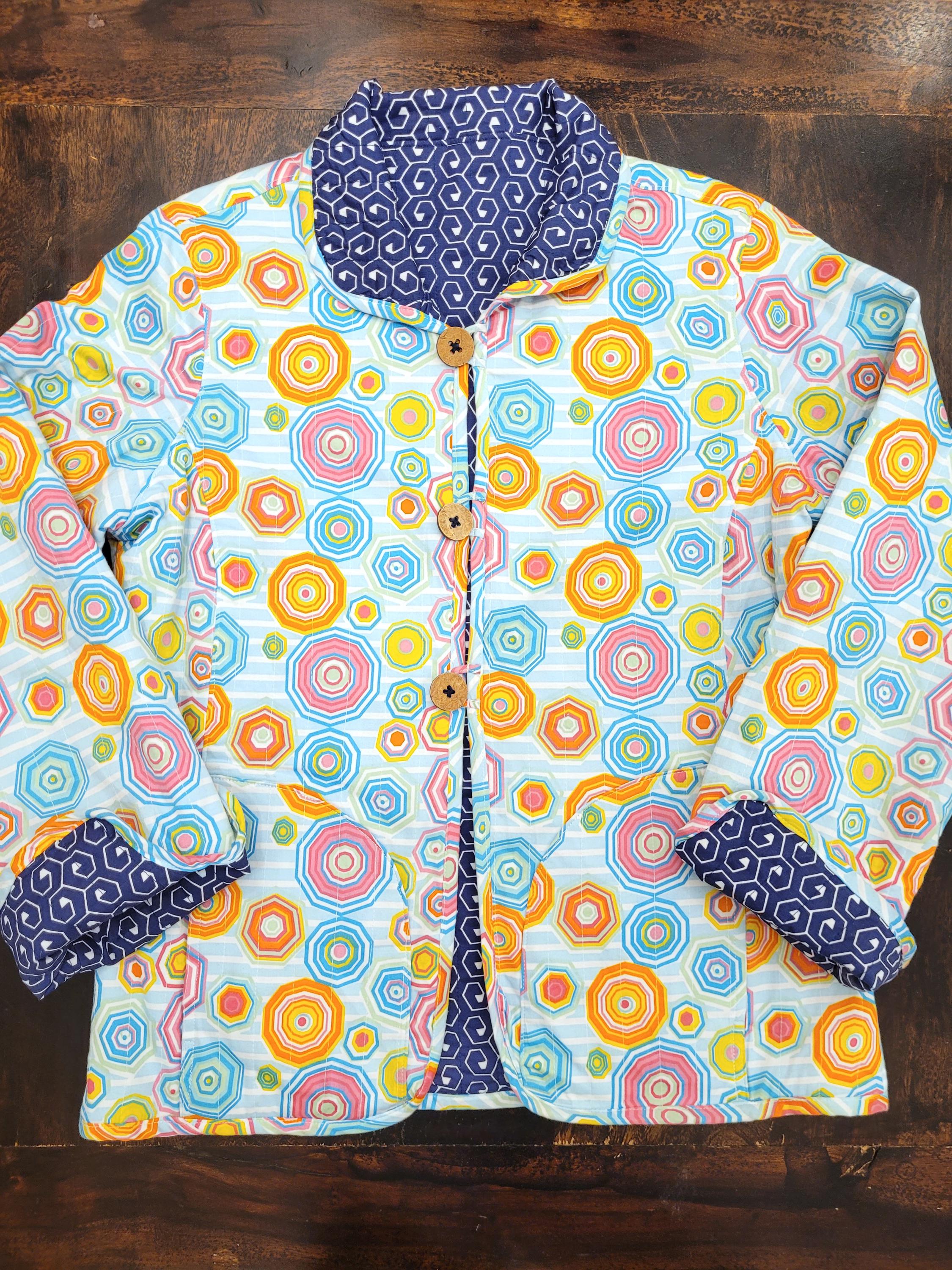 Vintage Reversible Quilted Jacket Handmade Size S - Etsy
