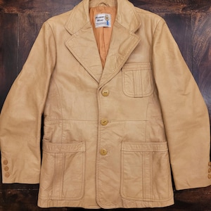 Vintage 1970&#39;s Pioneer Wear Western Leather Jacket