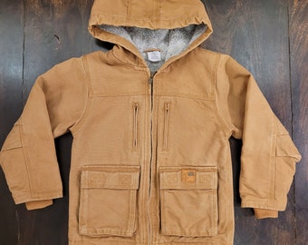 Veste Carhartt en sherpa Jackson vintage des années 2000 pour enfants, taille 6 ans