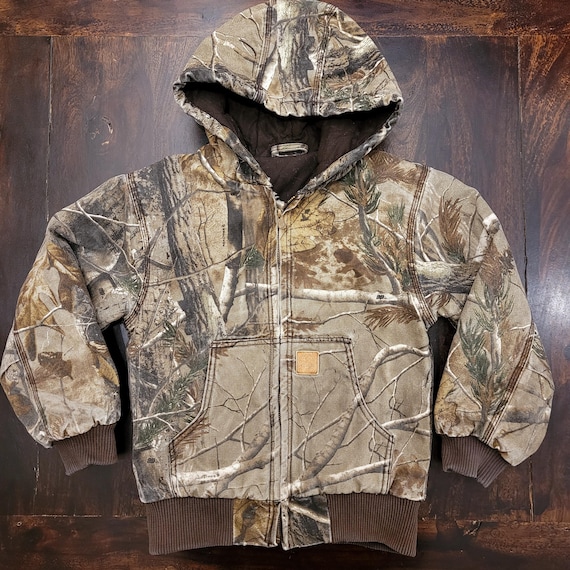 Vintage Carhartt Kids Active Jacket Camouflage Real Tree