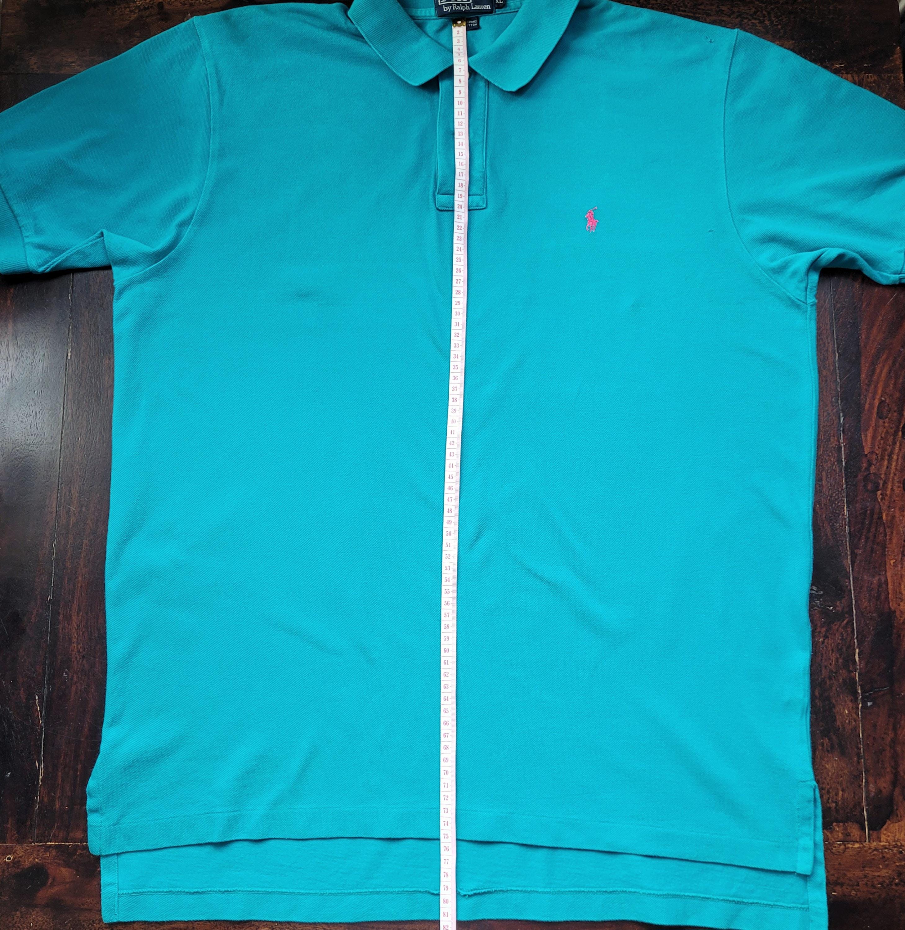 Vintage 90's Polo Ralph Lauren Polo Shirt Turquoise Size XL/2XL - Etsy