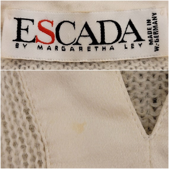 Vintage 80's Escada mohair sweater with floral em… - image 9