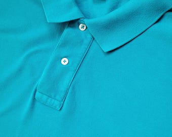 Vintage 90's Polo Ralph Lauren Polo Shirt Turquoise Size XL/2XL - Etsy