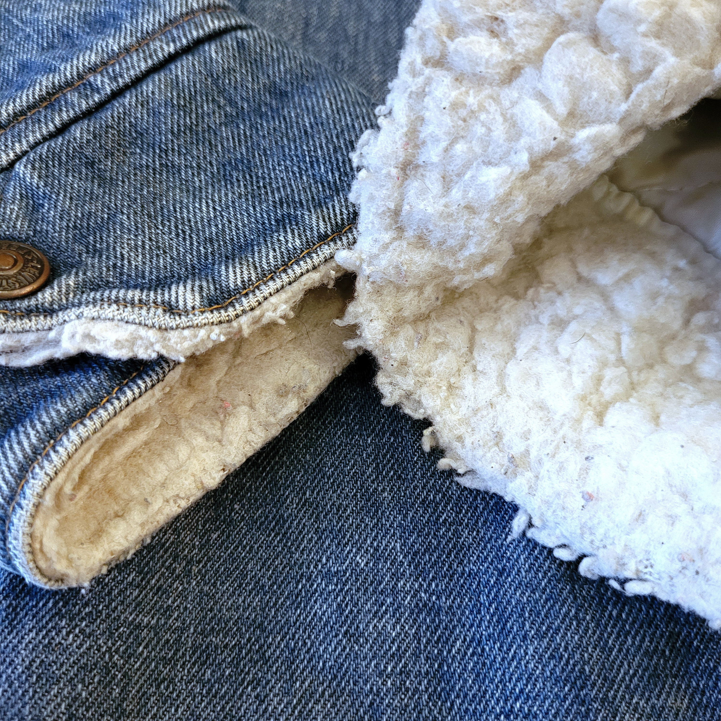 Vintage 70's Levi's Saddleman Tag Orange Tab Sherpa Jacket