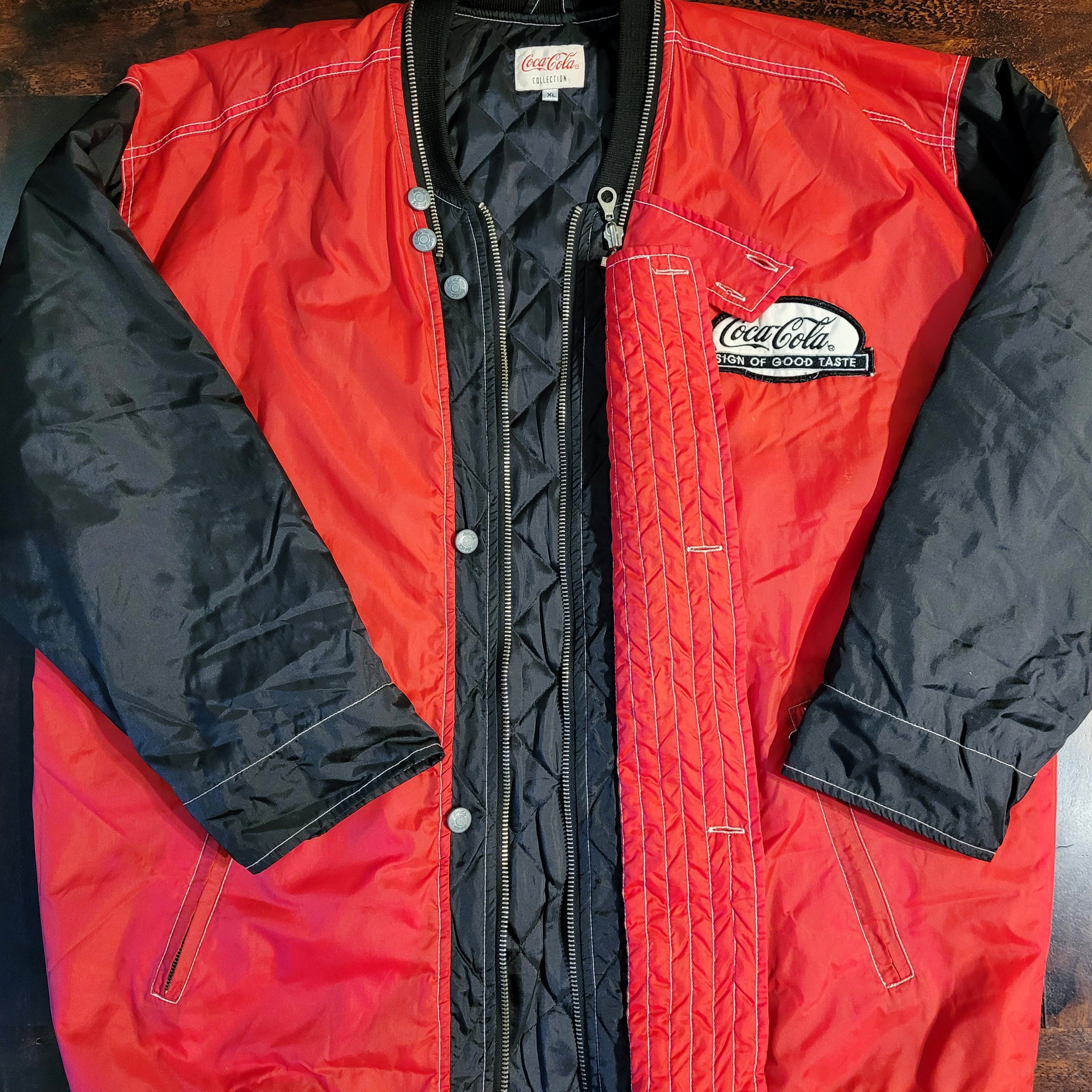 Vintage 1995 Coca-cola Oversized Jacket - Etsy Vintage 1995 Coca-cola Oversized Jacket - Etsy