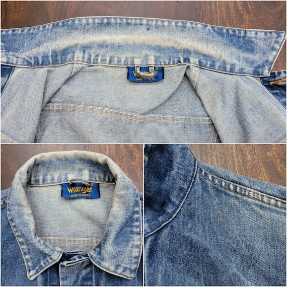 Vintage 70's 80's Wrangler Denim Jacket M Honeycomb Fade Vintage 70's 80's Wrangler Denim Jacket M Honeycomb Fade